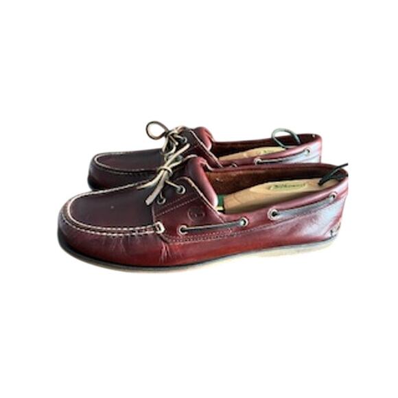 Timberland Men’s sz 13W 2 Eye Boat Shoe in Wine Color main image 6
